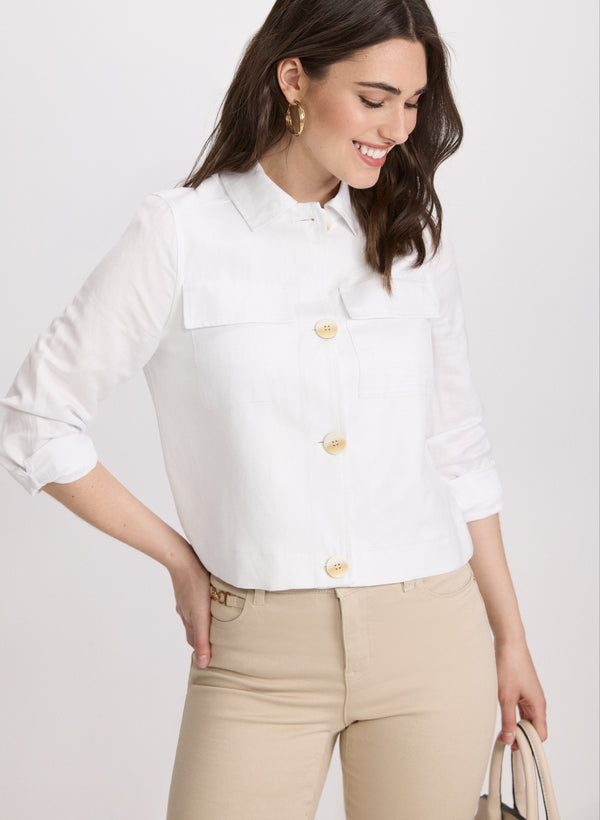 Laura Short Linen Jacket