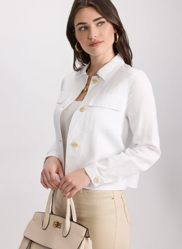 laura Short Linen Jacket