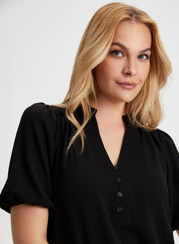 Laura Short Puffed Sleeve Dress