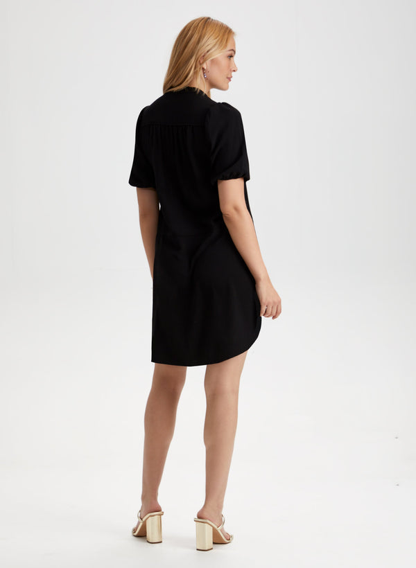 Laura Short Puffed Sleeve Dress