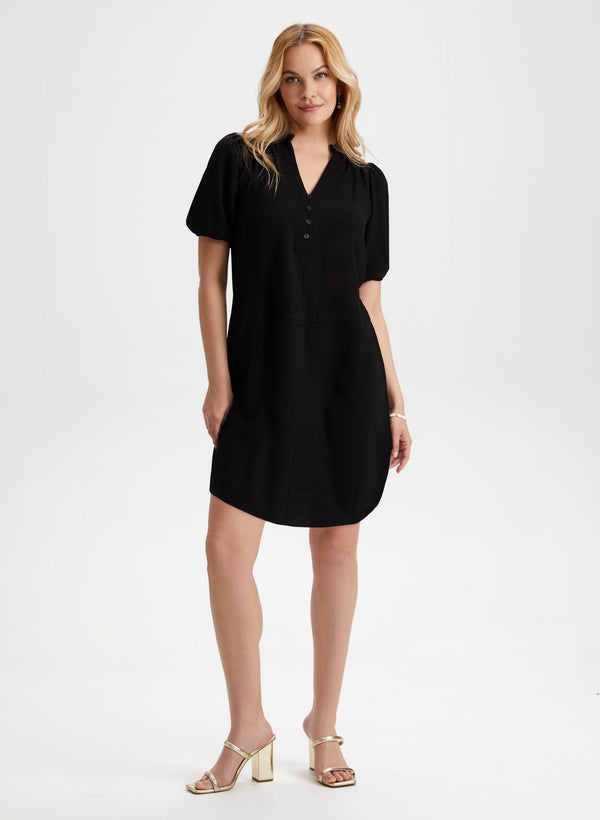 laura Short Puffed Sleeve Dress