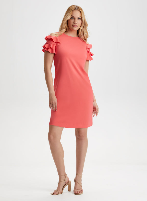 laura Short Ruffle Detail Dress