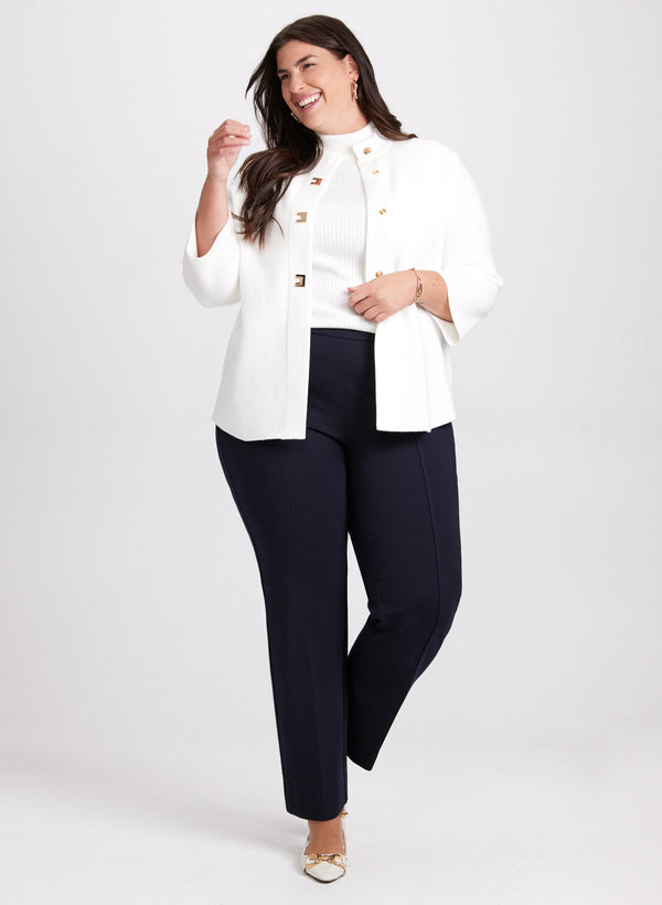 laura Short Sleeve Cardigan & Straight Leg Pants