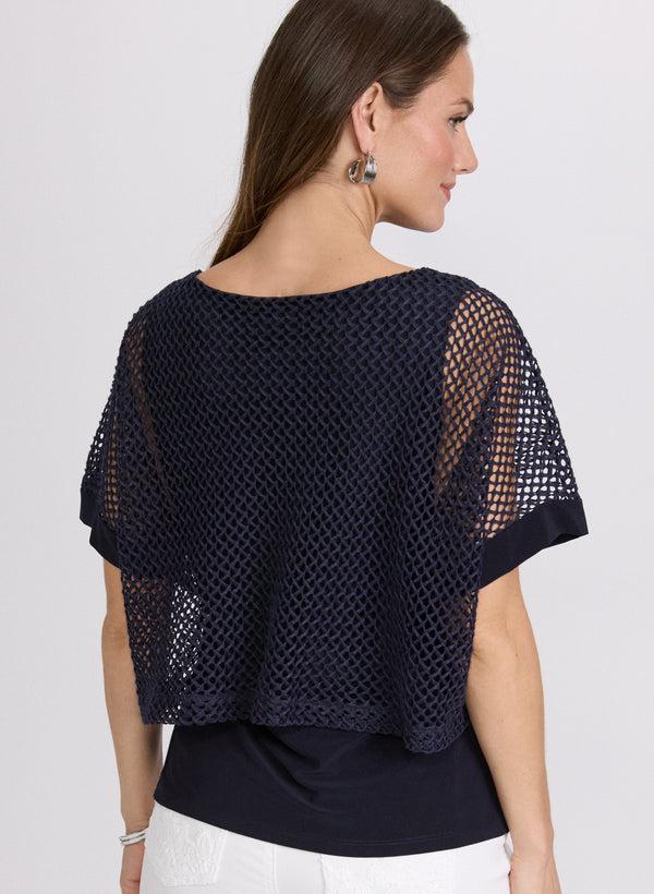 Laura Short Sleeve Crochet Top