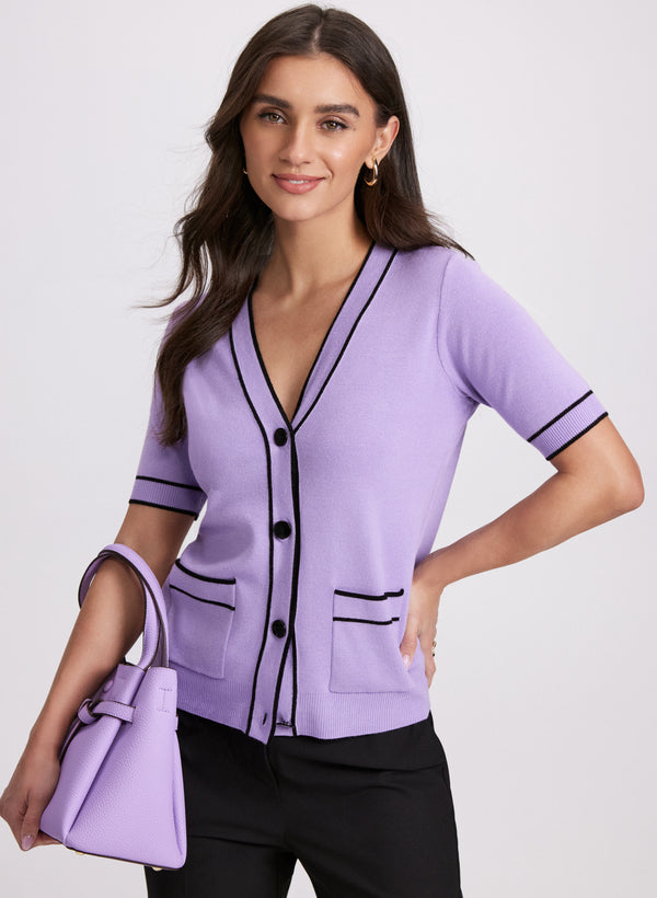 laura Short Sleeve Knit Cardigan