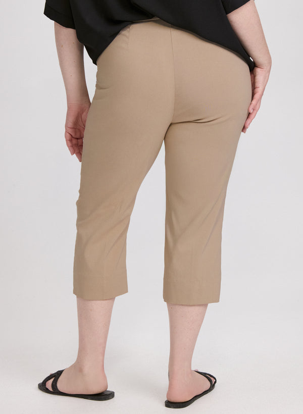 Laura Side Slit Pull-On Capris