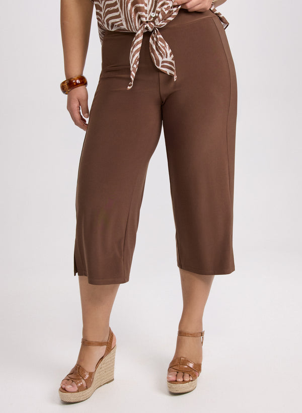 laura Side Slit Pull-On Capris