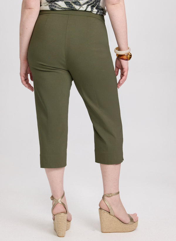 Laura Side Slit Pull-On Capris