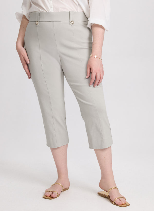 laura Side Slit Pull-On Capris