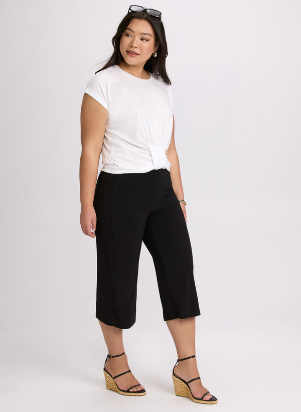 Laura Side Slit Pull-On Capris