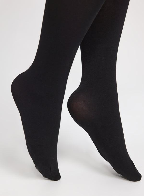 Laura Silks - Opaque Comfort-Top Tights - Plus