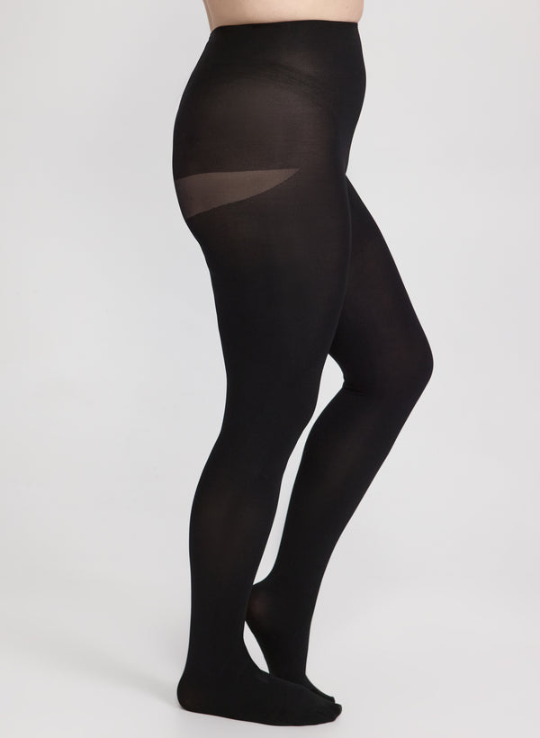 laura Silks - Opaque Comfort-Top Tights - Plus