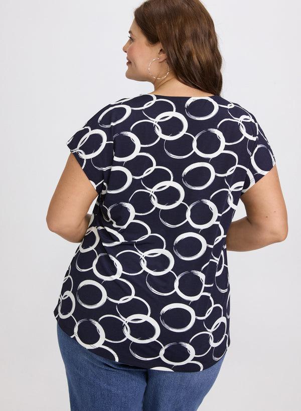 Laura Sketch Circle Print Top