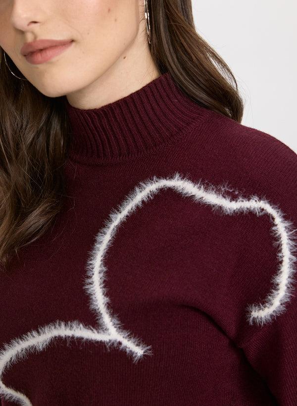 Laura Sketched Floral Print Sweater