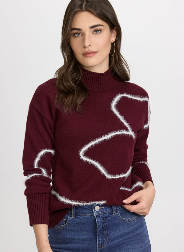 Laura Sketched Floral Print Sweater