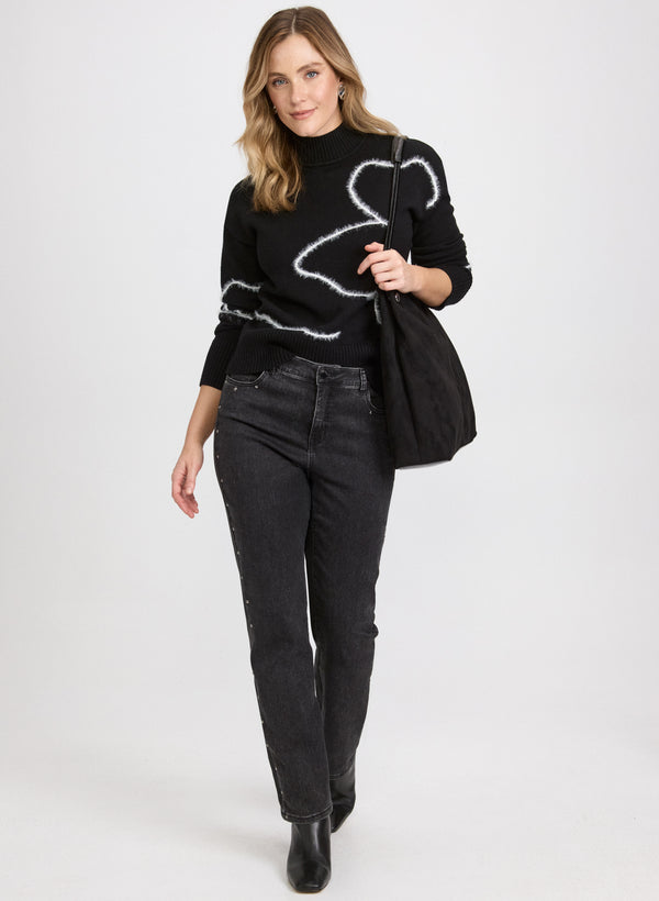 Laura Sketched Floral Print Sweater