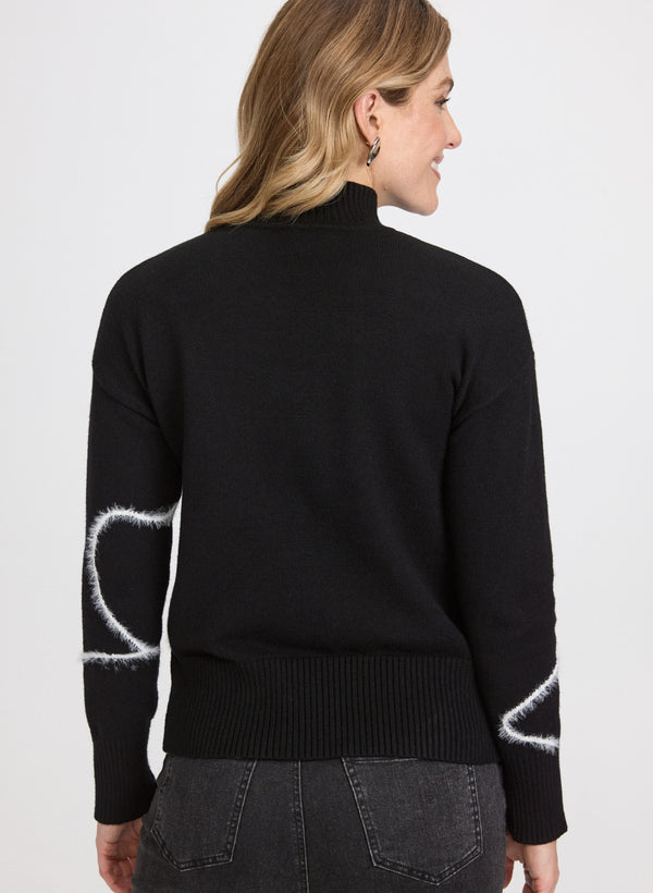 Laura Sketched Floral Print Sweater