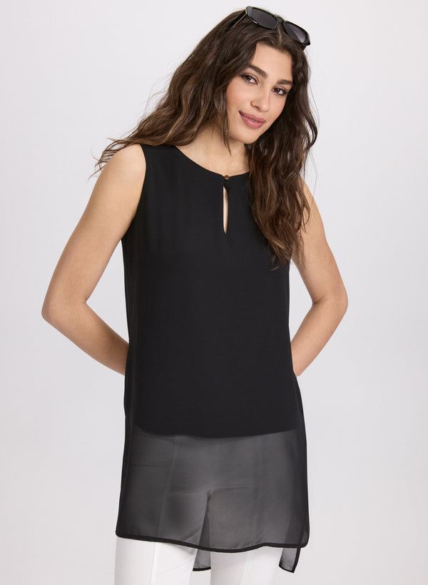 laura Sleeveless Asymmetric Tunic