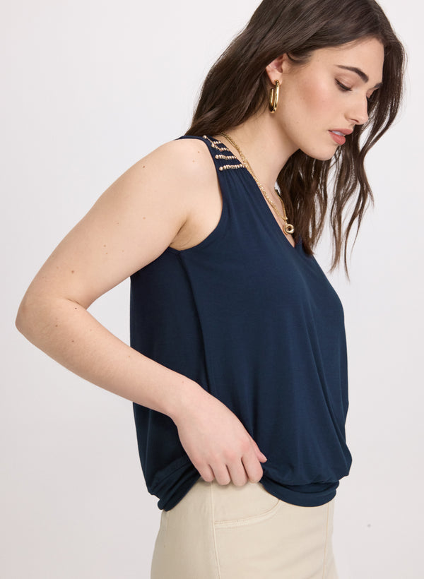 Laura Sleeveless Beaded Top