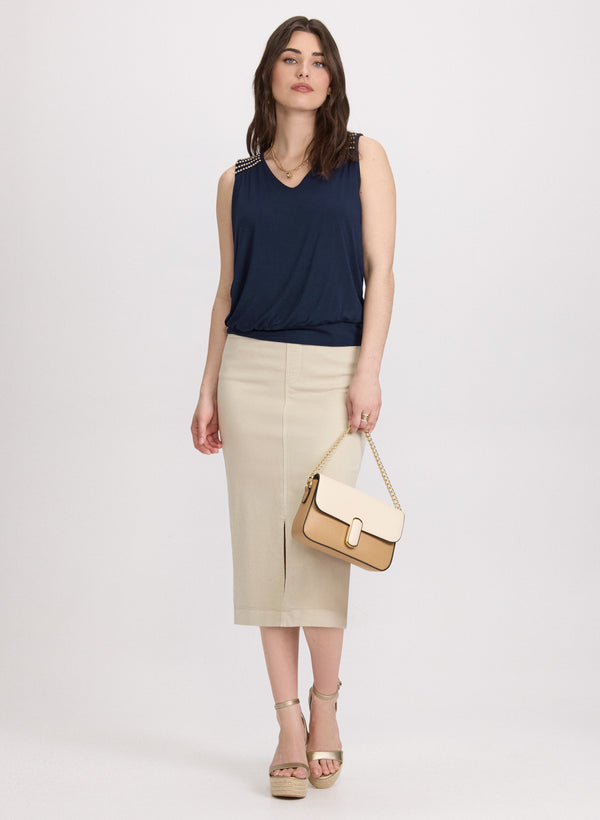 Laura Sleeveless Beaded Top