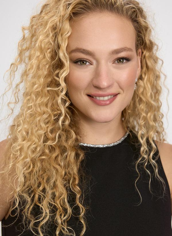 Laura Sleeveless Crystal Trim Top