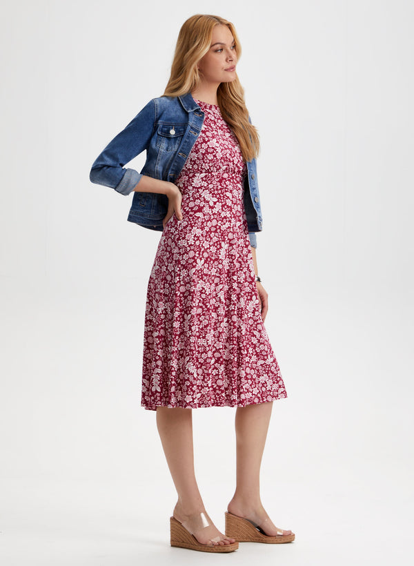 Laura Sleeveless Floral Print Dress