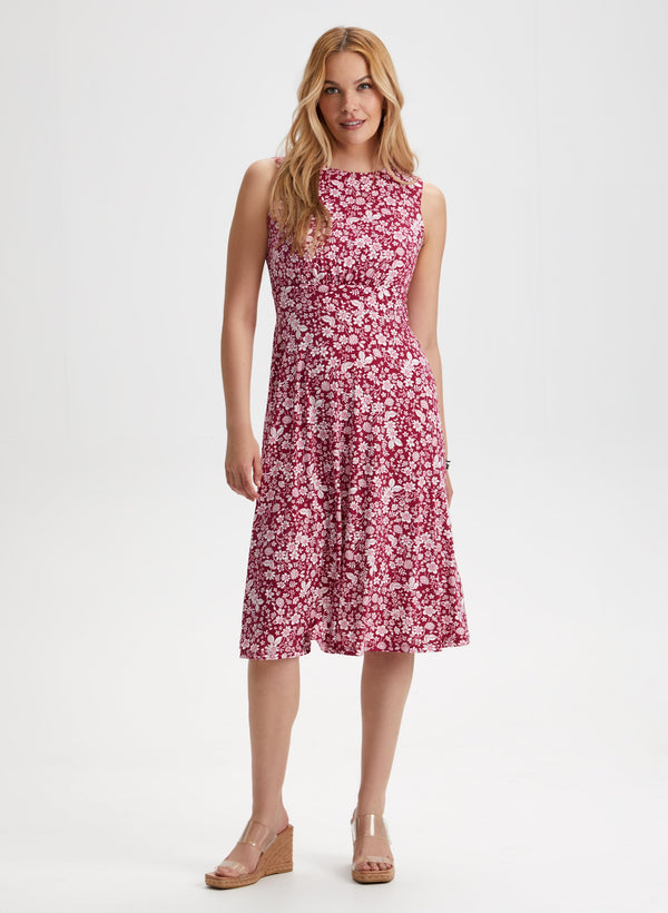 laura Sleeveless Floral Print Dress