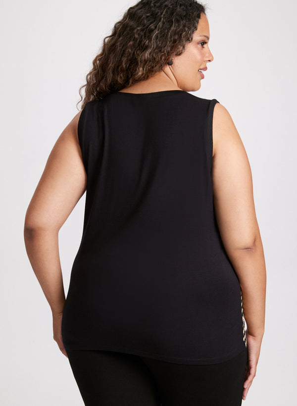 Laura Sleeveless Geometric Print Top