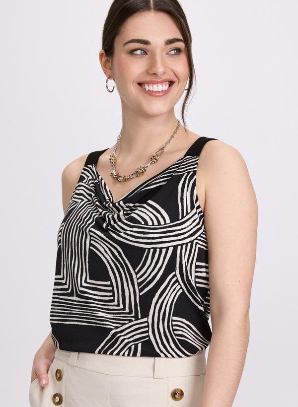 laura Sleeveless Geometric Top