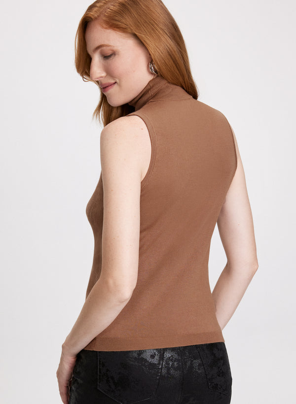 Laura Sleeveless Knit Turtleneck