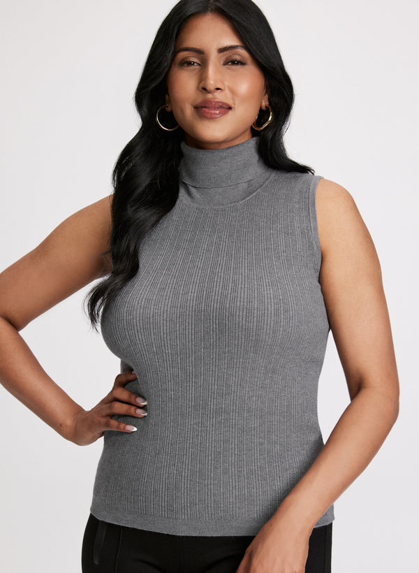 Laura Sleeveless Knit Turtleneck