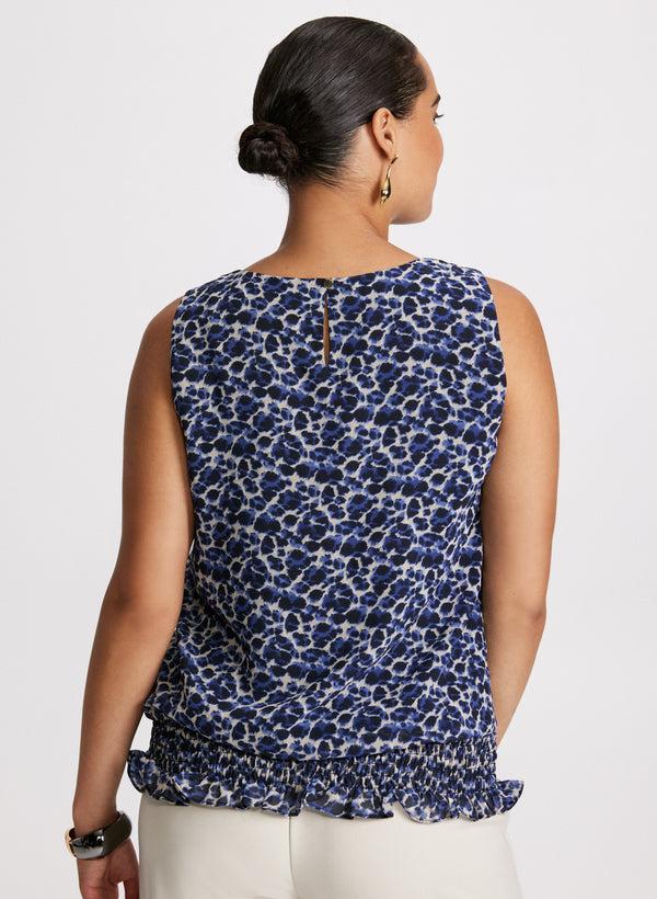 Laura Sleeveless Leopard Print Blouse