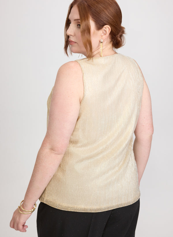 Laura Sleeveless Metallic Top