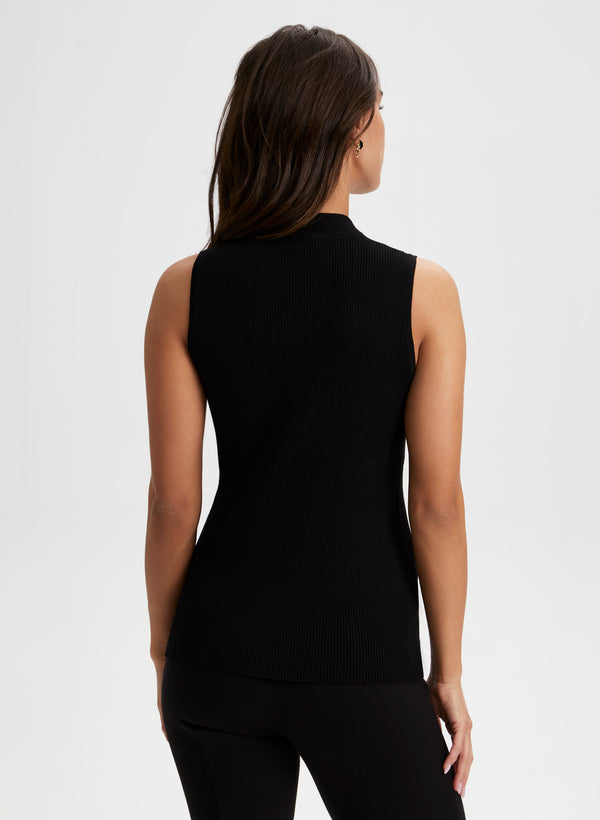 Laura Sleeveless Mock Neck Sweater