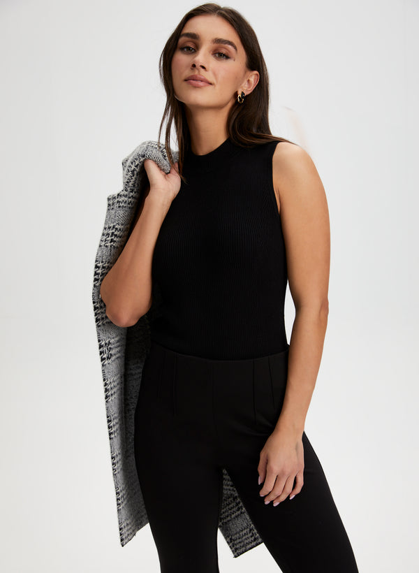 laura Sleeveless Mock Neck Sweater