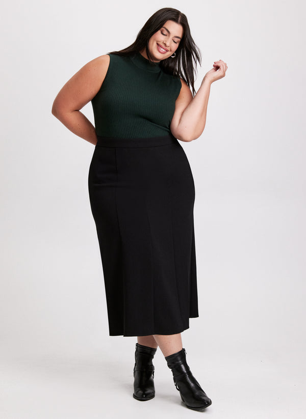 laura Sleeveless Mock Neck Top & Midi Skirt