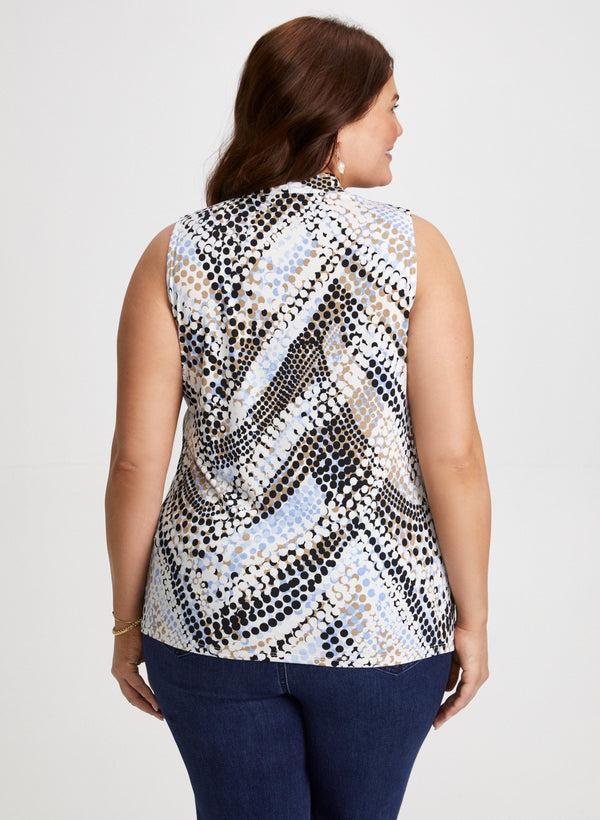 Laura Sleeveless Polka Dot Top