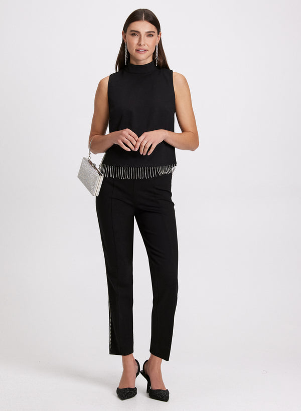 Laura Sleeveless Rhinestone Top