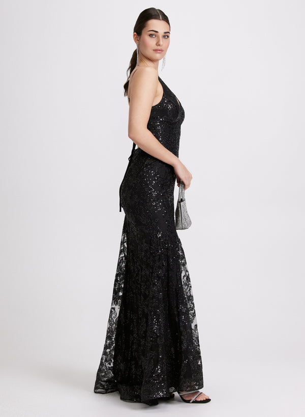 Laura Sleeveless Sequin Maxi Dress