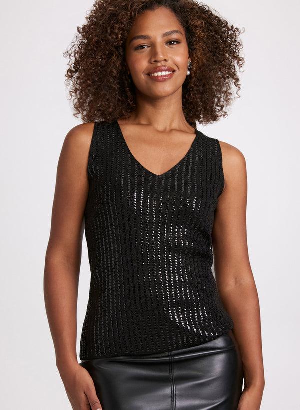 Laura Sleeveless Sequin Top