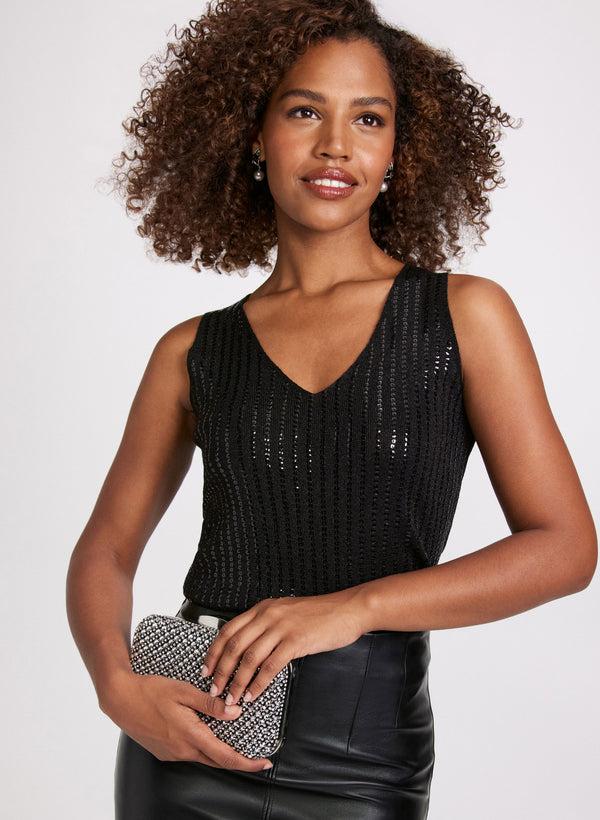 laura Sleeveless Sequin Top