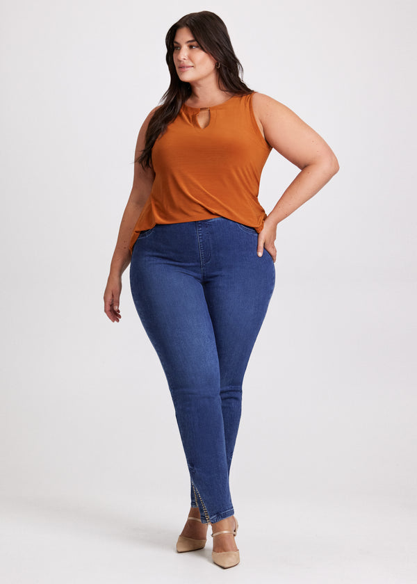 laura Sleeveless Top & Pull-On Jeans