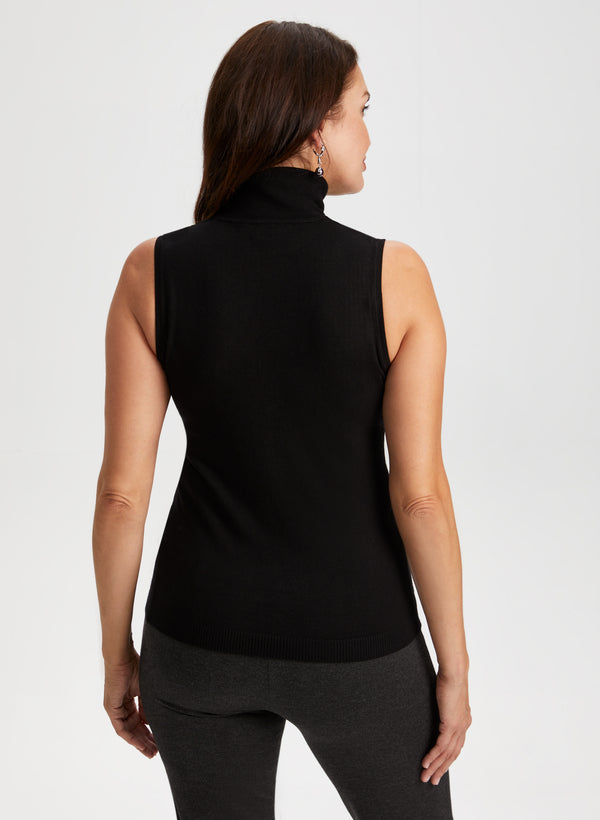 Laura Sleeveless Turtleneck Sweater