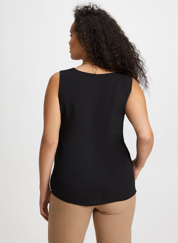 Laura Sleeveless V-Neck Blouse