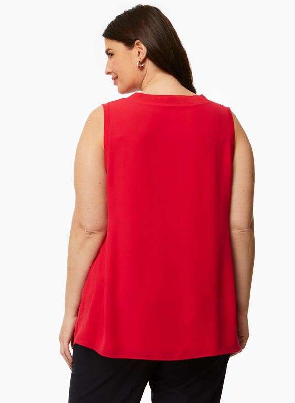 Laura Sleeveless V-Neck Blouse