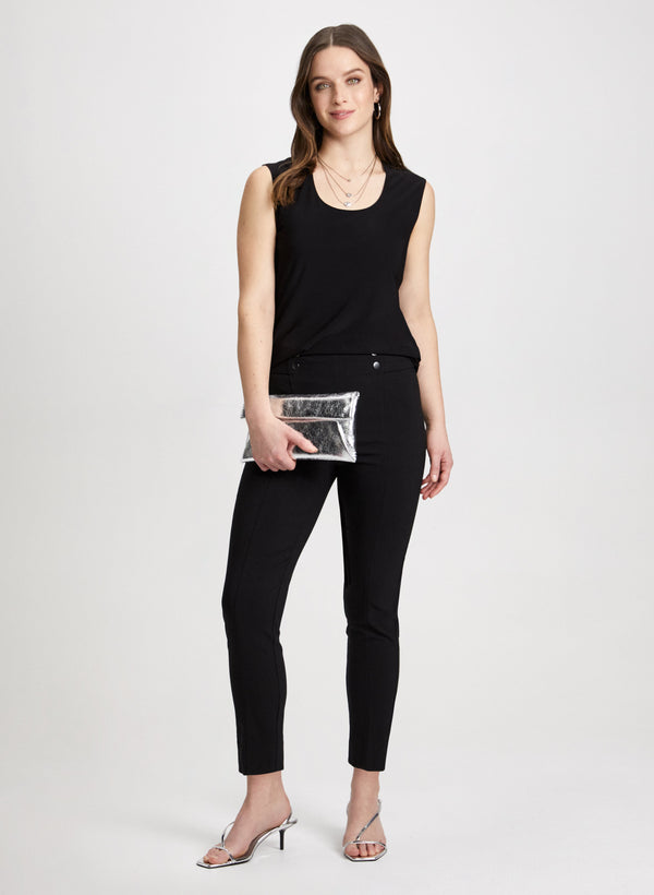 Laura Slim Leg Pull-on Bengaline Pants