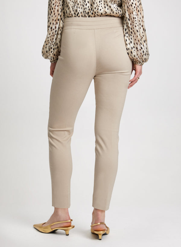 Laura Slim Leg Pull-on Bengaline Pants