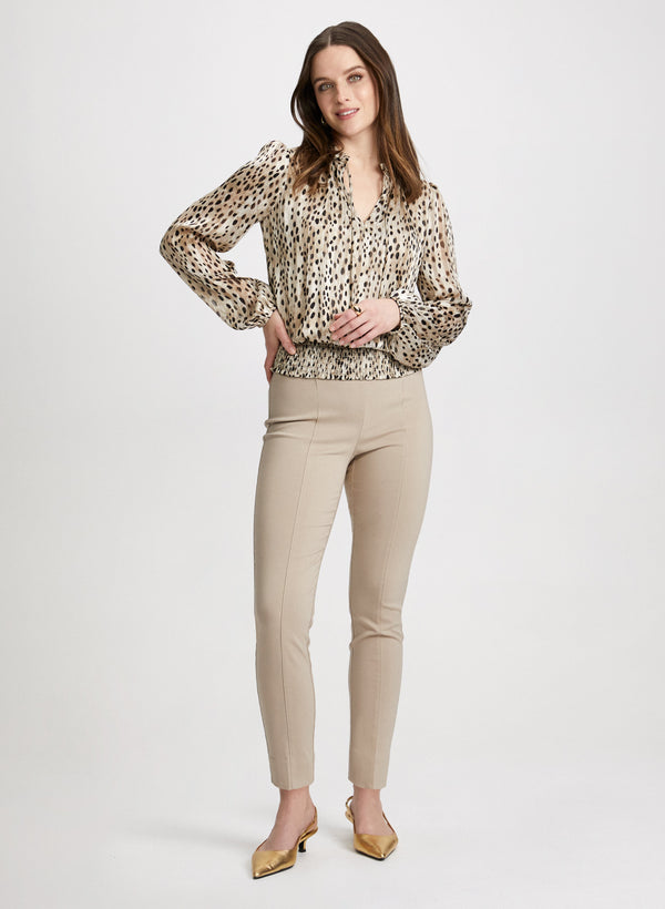 Laura Slim Leg Pull-on Bengaline Pants