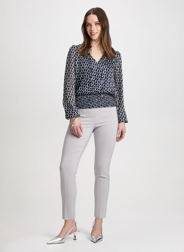 Laura Slim Leg Pull-on Bengaline Pants