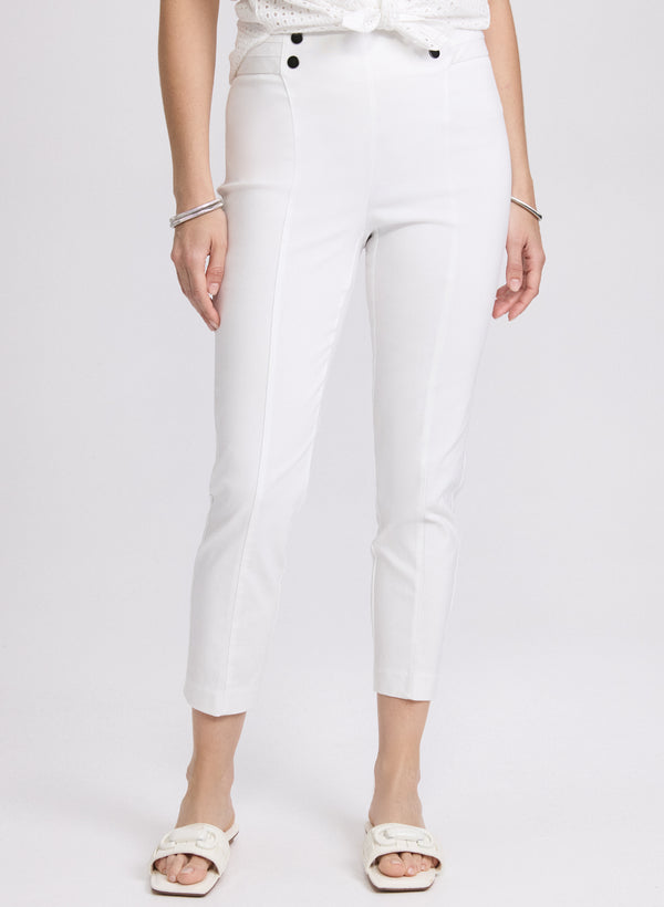 laura Slim Leg Pull-on Bengaline Pants